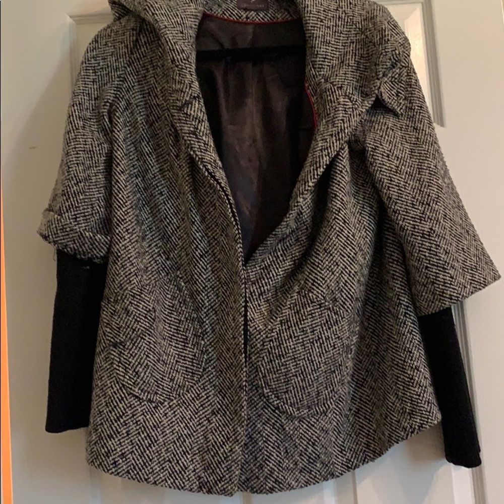Black and white coat